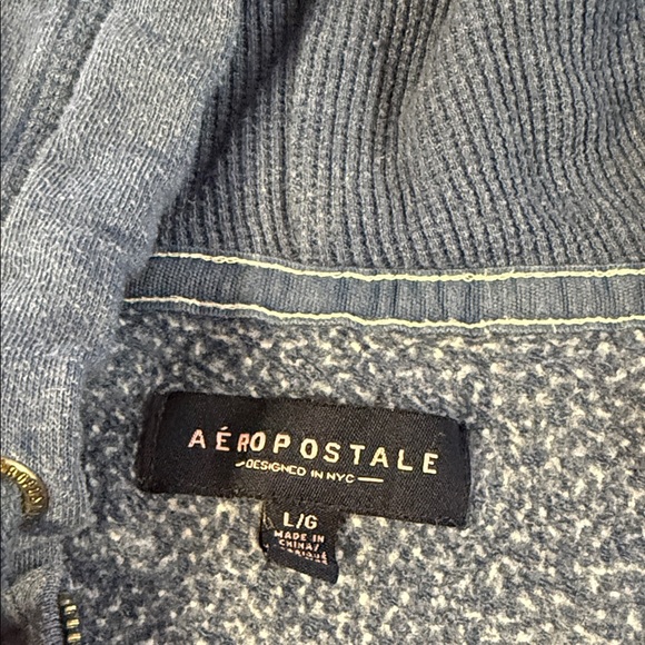 Aeropostale Heathered Blue Knit Sweater 🐯 - Picture 2 of 12